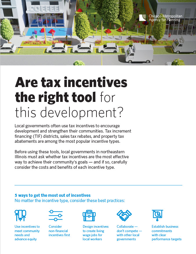 First page of the tax incentives pamphlet